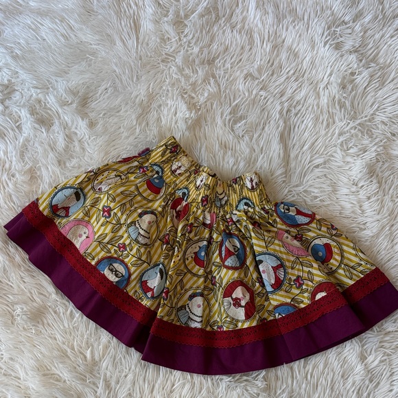 Matilda Jane Floral Yellow and Burgundy Skirt only - Picture 5 of 9